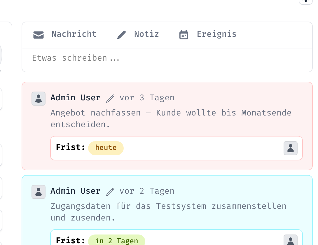 E-Mail direkt am Datensatz schreiben