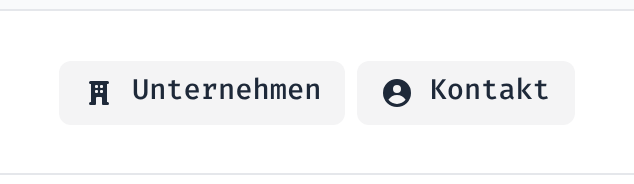 Schaltflächen zu Unternehmen, Kontakt und Chance