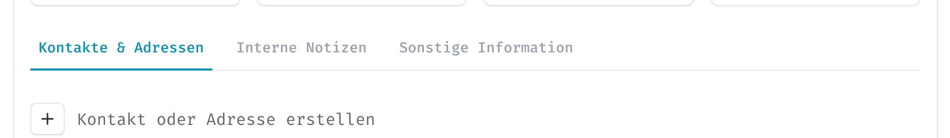 Die Reiter Kontakte und Adressen, Interne Notizen sowie Sonstige Information